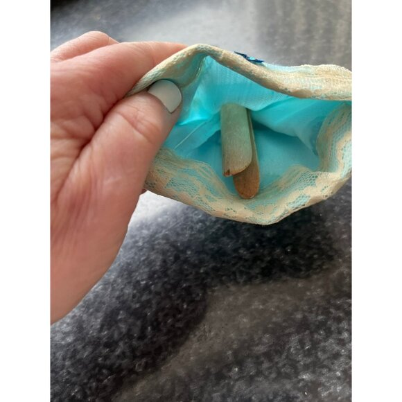 Vtg 1970's Detroit Artist Mary Ewald Christmas Ornament Angel Clothespin Doll - Picture 5 of 9